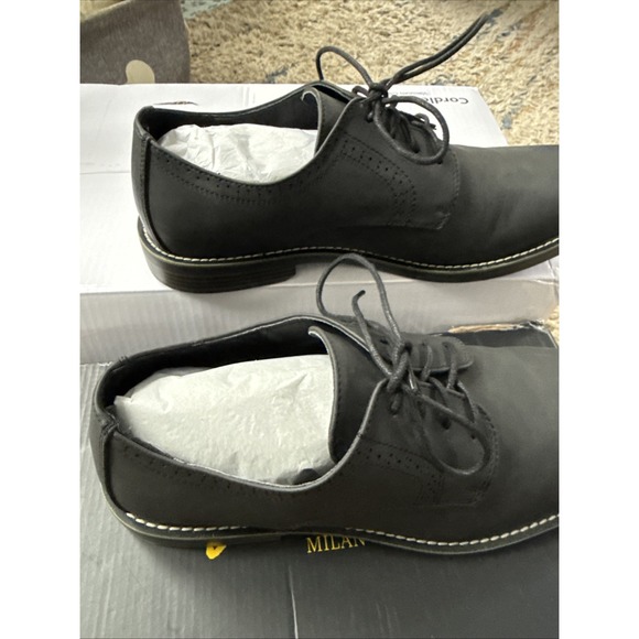 Jousen Milan Men's Black Dress Shoes Oxford Lace-Up Size 11.5 Worn Once - Picture 4 of 8
